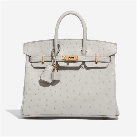 hermes birkin 25 ostrich|Hermes Birkin 25 with strap.